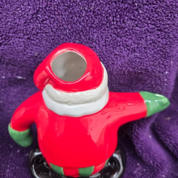 Ceramic~ Holiday Home Sugar Snowman & Creamer Santa Set - Picture 3 of 3